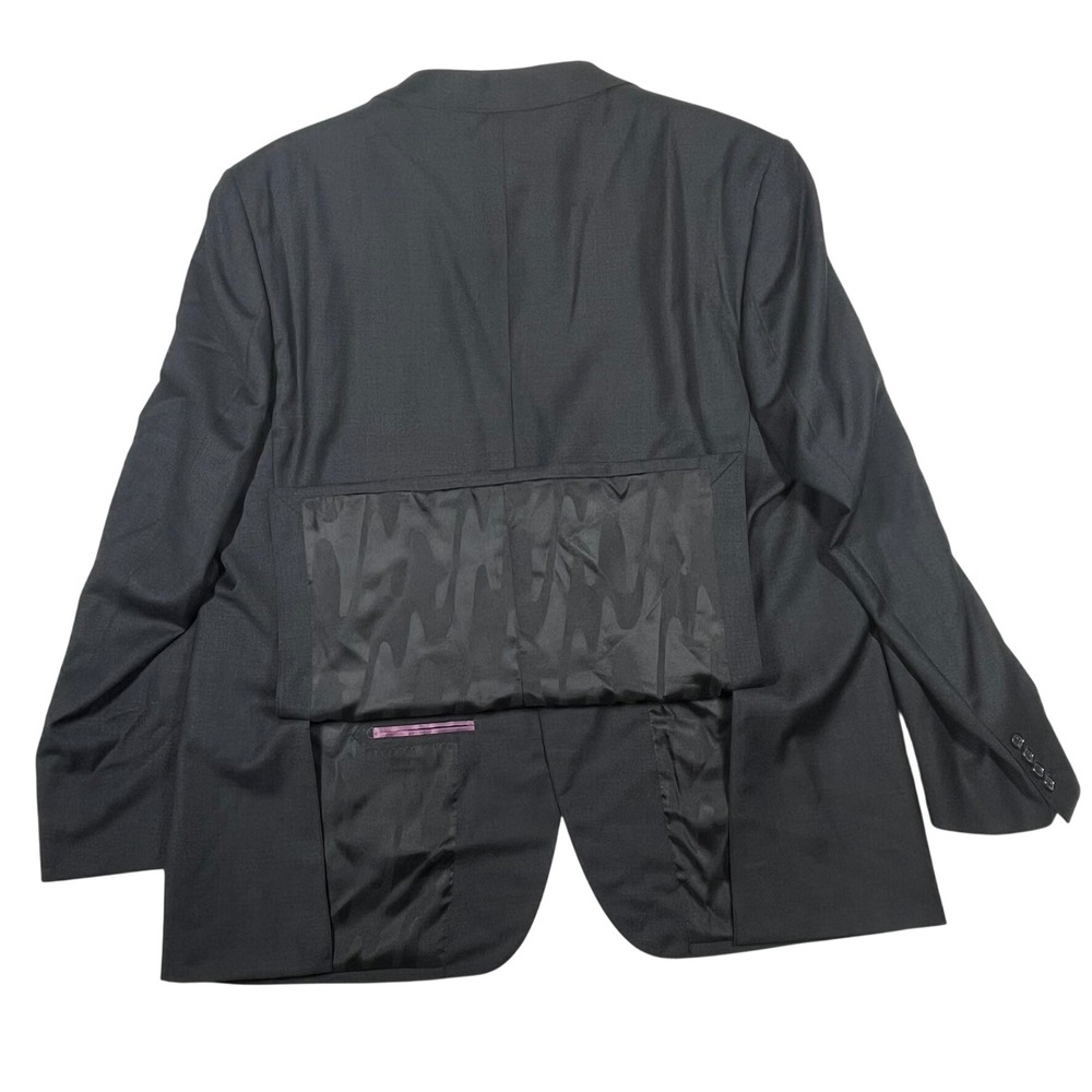 Joseph Bach Verona Sartoriale Blazer Mens 58R Black Wool Cashmere Super 150s - Picture 4 of 12